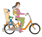 自転車3人乗り チャイルドシート＋おんぶ紐